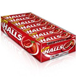 Drops Halls Morango Lyptus c/21 unidades Adams